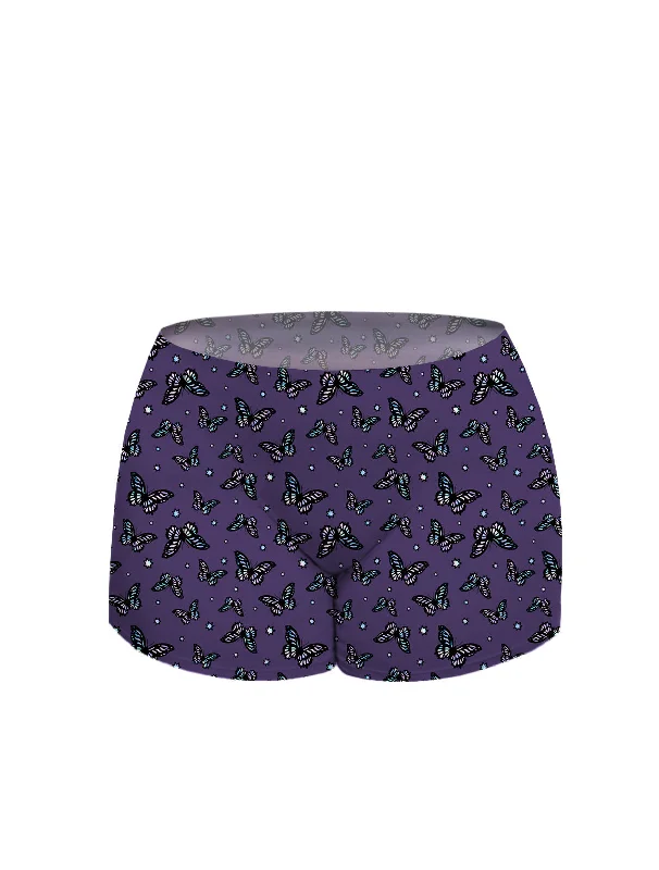 plus-size high-waisted briefs with floral designAiraModal™ Butterfly Effect Boy Short