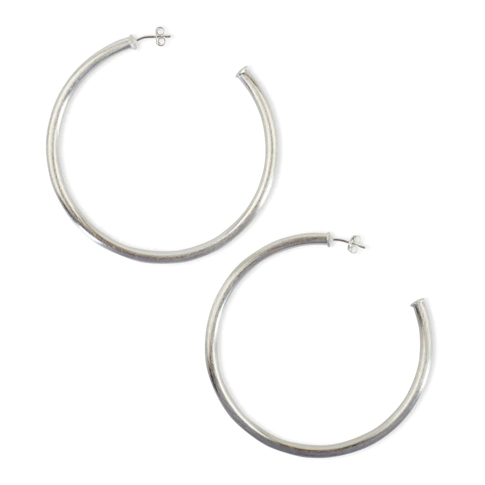 Women's RompersSheila Fajl Everybody's Favorite Brushed Silver Hoops