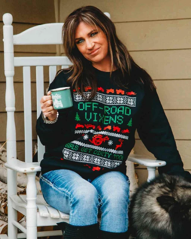 Women's Hooded Sweatshirts with Relaxed WaistNaughty or Nice Christmas Crew