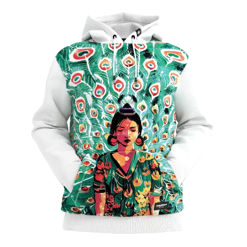 Women's Hooded Sweatshirts with Lightweight FabricQueen of Peacocks Hoodie