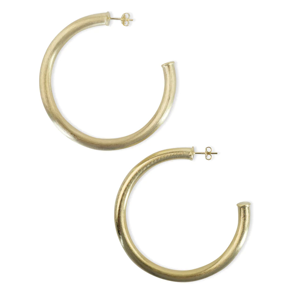 Women's Jumpsuits with Square CollarSheila Fajl Arlene Brushed Gold Hoops