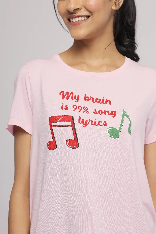 women's pajamas with a fitted designMusic In My Heart Top