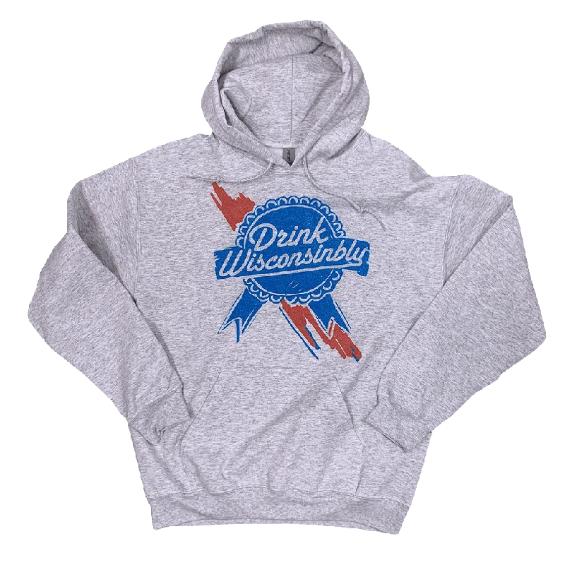 Women's Hooded Sweatshirts with Knit Lining"Retro Ribbon" Hoodie