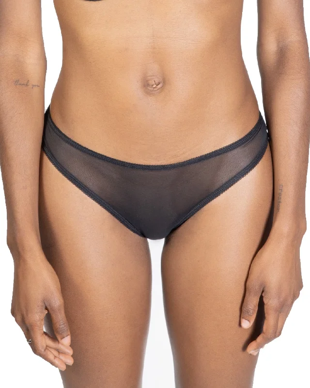 lightweight mesh panties with a floral lace overlay for a feminine lookMid-rise Cheeky Thong, Andromeda