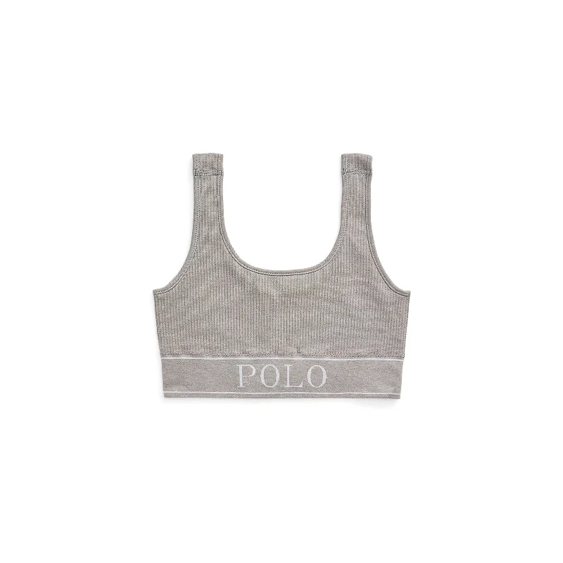 wire-free contour braPolo Ralph Lauren, Scoop Bralette, Polo Essentials, grey melange