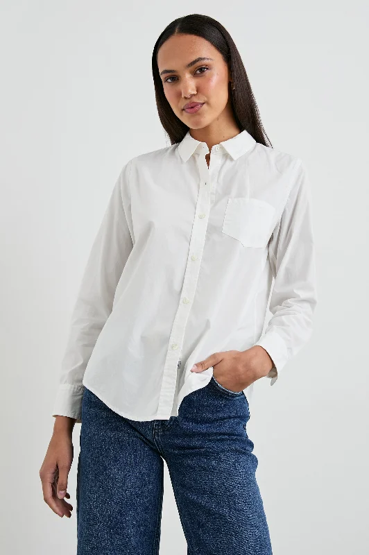 Women's Blouse with Sweetheart CollarSTINA SHIRT - WHITE