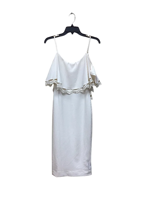 Women's Cap-Sleeve DressesWhite Dress Work Dress The Population, Size Xs