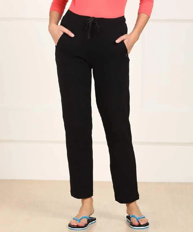 women's pajamas with a touch of luxuryVan Heusen Women's Black Stretch Pyjamas Pants with Pockets